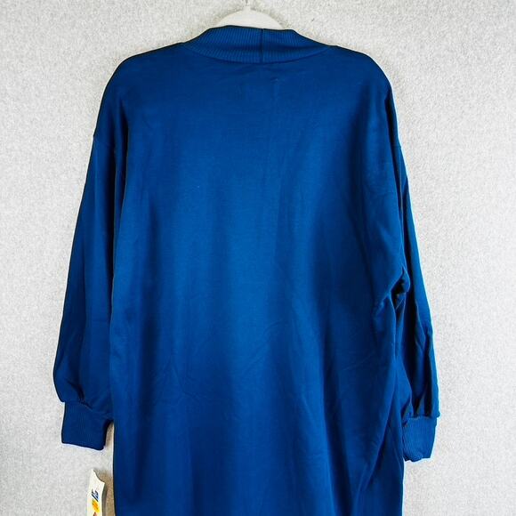 New Kittens Sz Large Nightgown Winter Birds Long Sleeve Blue Warm Vintage NWT - Picture 8 of 10